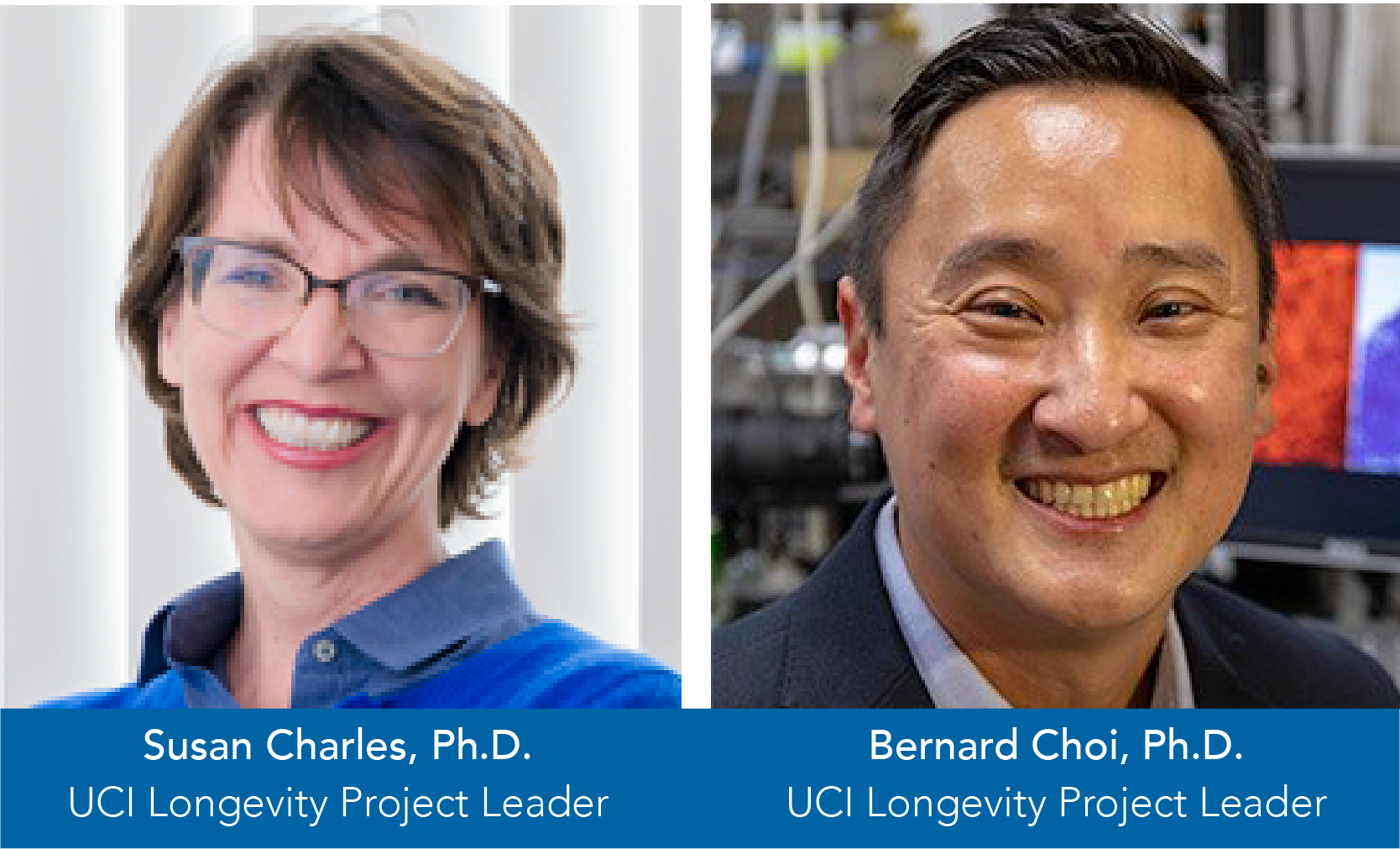 Longevity Project Leaders, Susan Charles and Bernard Choi